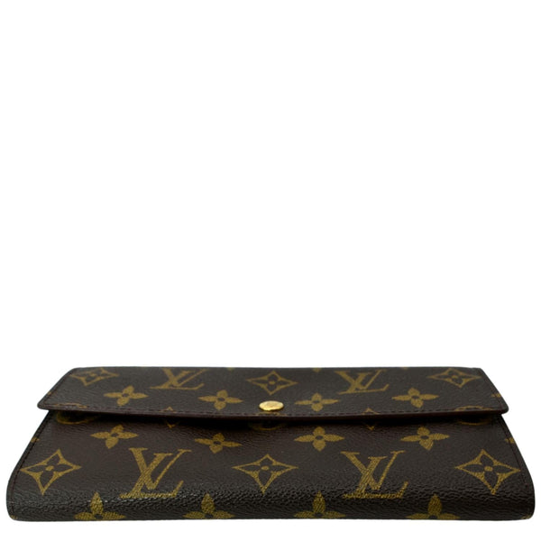 LOUIS VUITTON Sarah Monogram Canvas Wallet Brown