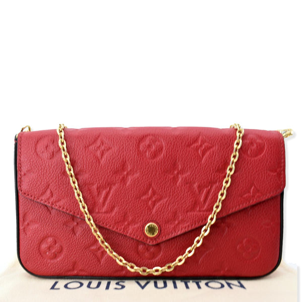 Louis Vuitton Pochette Felicie Monogram Empreinte Wallet Red
