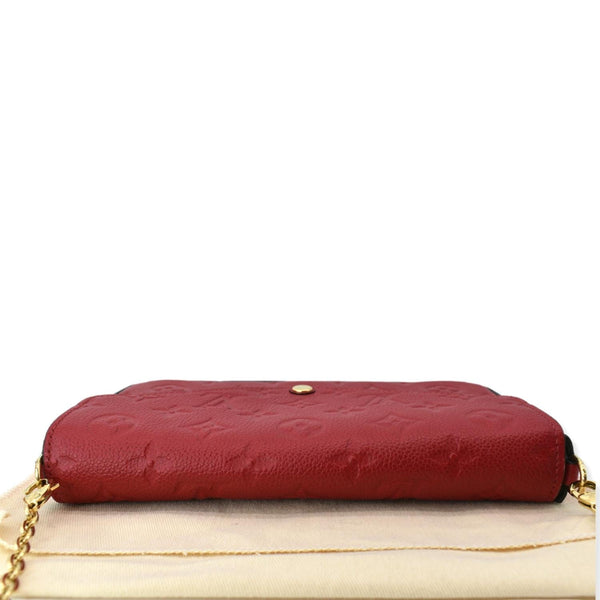 Louis Vuitton Pochette Felicie Monogram Empreinte Wallet Red