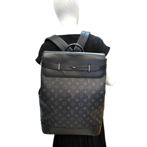 LOUIS VUITTON Steamer Monogram Eclipse Backpack Bag Black