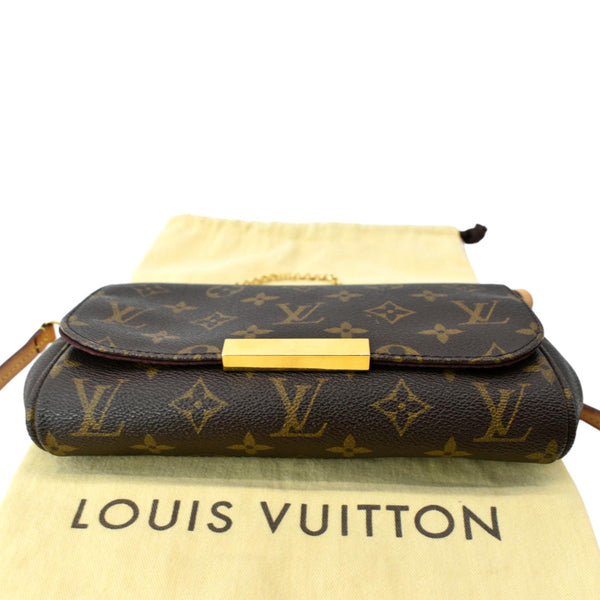 LOUIS VUITTON Favorite PM Monogram Canvas Crossbody Bag Brown