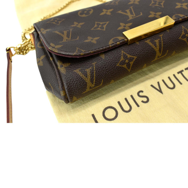 LOUIS VUITTON Favorite PM Monogram Canvas Crossbody Bag Brown