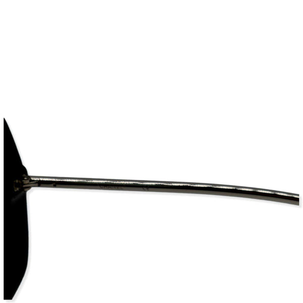 CHANEL Shield Acetate Sunglasses Metallic Lens