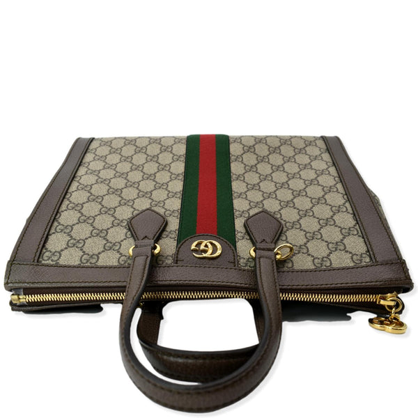 Gucci Ophidia Medium GG Supreme Tote Shoulder Bag Beige