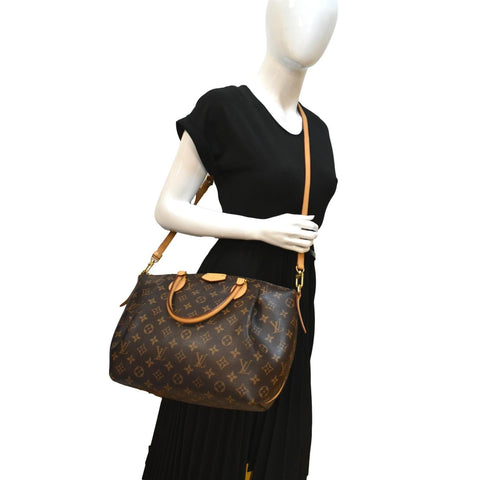 LOUIS VUITTON Turenne MM Monogram Canvas 2 Way Shoulder Bag Brown