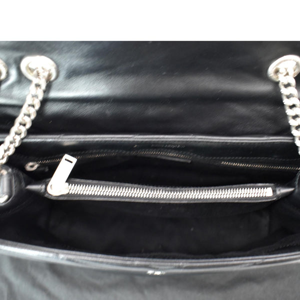 YVES SAINT LAURENT Medium Loulou Matelasse Leather Chain Shoulder Bag Black