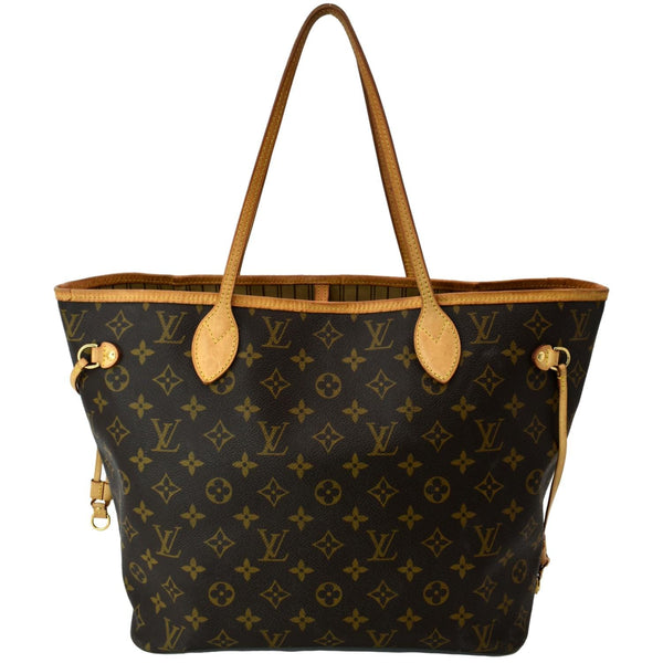 LOUIS VUITTON Neverfull MM Monogram Canvas Tote Bag Brown