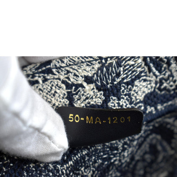 CHRISTIAN DIOR Book Medium Toile De Jouy Reverse Embroidery Tote Bag Blue