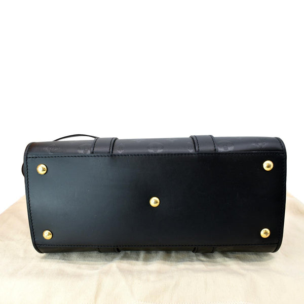 LOUIS VUITTON Very Tote MM Monogram Cuir Plume Shoulder Bag Noir Black