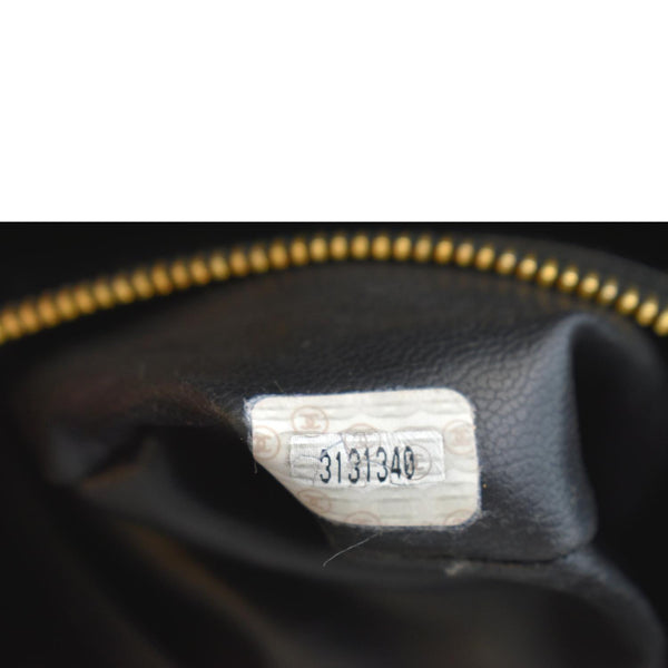 CHANEL Vintage Front Pocket Caviar Leather Shoulder Bag Black