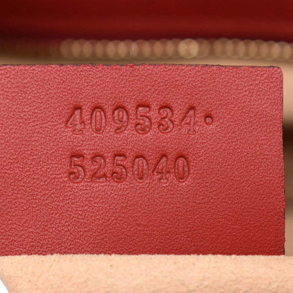 GUCCI Blooms GG Floral Supreme Canvas Leather Satchel Bag Red 409534