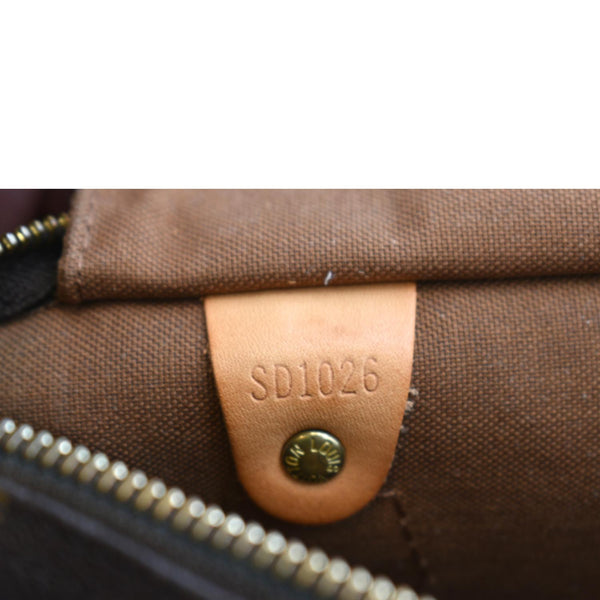LOUIS VUITTON Speedy 30 Monogram Canvas Satchel Bag Brown