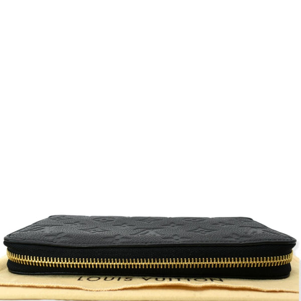 LOUIS VUITTON Monogram Empreinte Leather Zippy Wallet Black