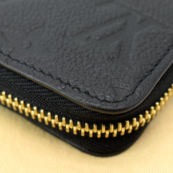 LOUIS VUITTON Monogram Empreinte Leather Zippy Wallet Black