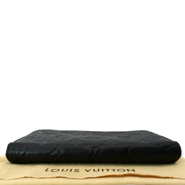 LOUIS VUITTON Monogram Empreinte Leather Zippy Wallet Black