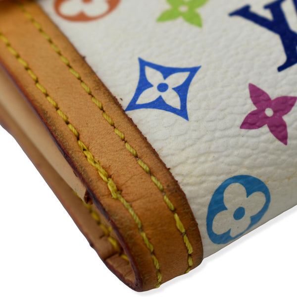 LOUIS VUITTON Monogram Multicolore Elise Wallet White