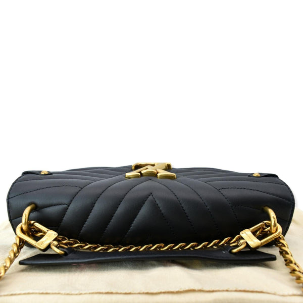 LOUIS VUITTON New Wave Chain MM Calfskin Leather Shoulder Bag Black