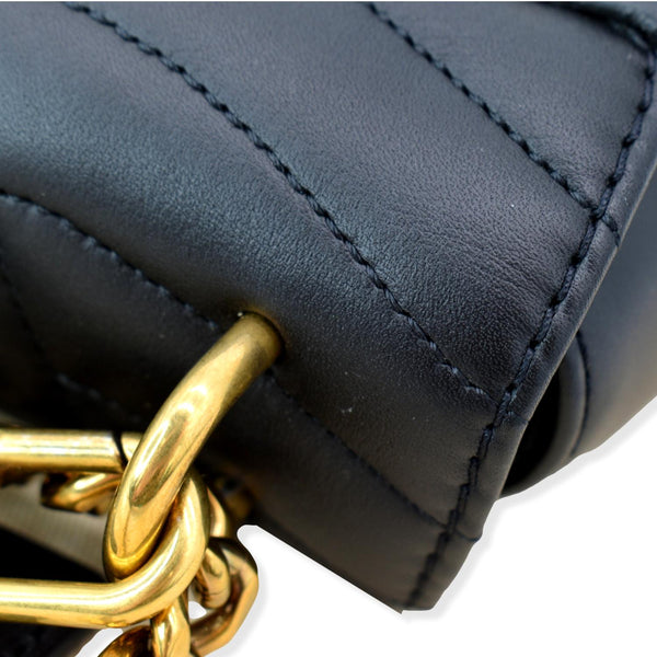LOUIS VUITTON New Wave Chain MM Calfskin Leather Shoulder Bag Black