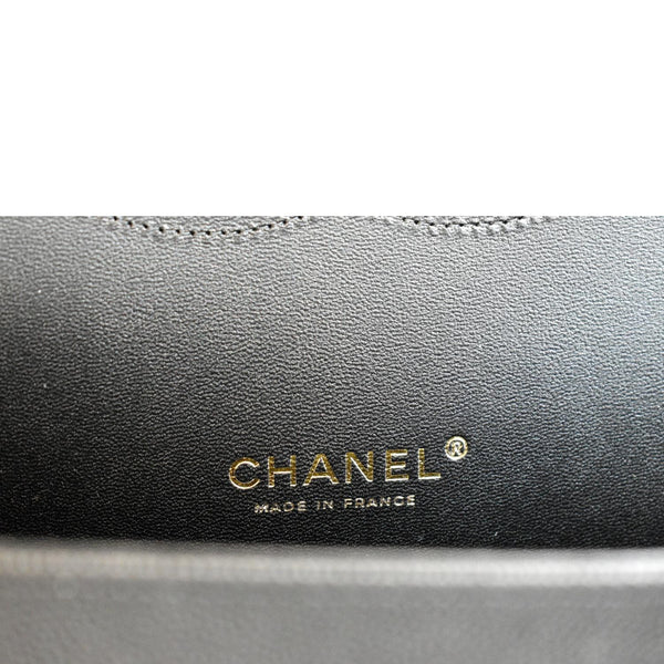 CHANEL Maxi Classic Flap Caviar Leather Shoulder Bag Black