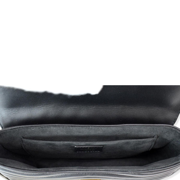 LOUIS VUITTON New Wave Chain MM Calfskin Leather Shoulder Bag Black