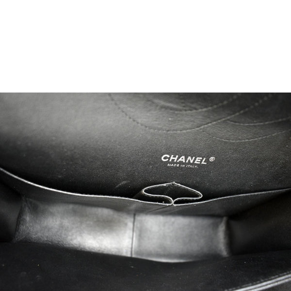 CHANEL Classic Double Flap Caviar Leather Shoulder Bag Black