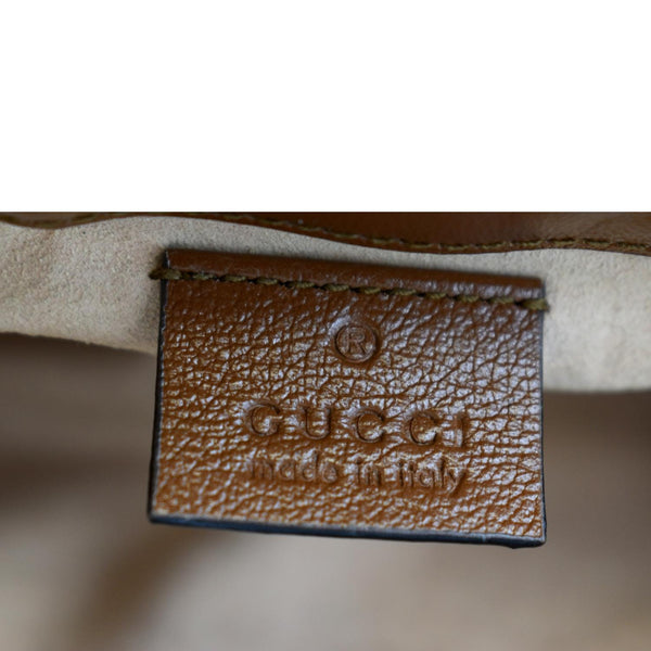 GUCCI GG Marmont Super Mini Leather Crossbody Bag Brown 476433