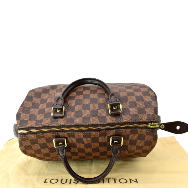 LOUIS VUITTON Speedy 30 Damier Ebene Satchel Bag Brown