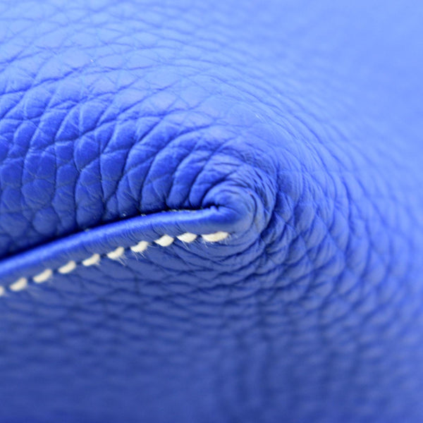 HERMES Double Sens 45cm Reversible Taurillon Clemence Tot Bag Black/Blue