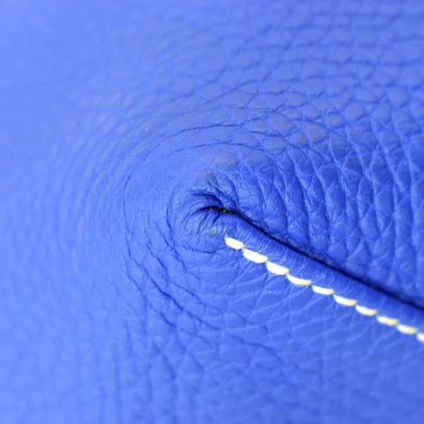 HERMES Double Sens 45cm Reversible Taurillon Clemence Tot Bag Black/Blue