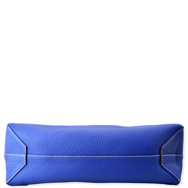 HERMES Double Sens 45cm Reversible Taurillon Clemence Tot Bag Black/Blue