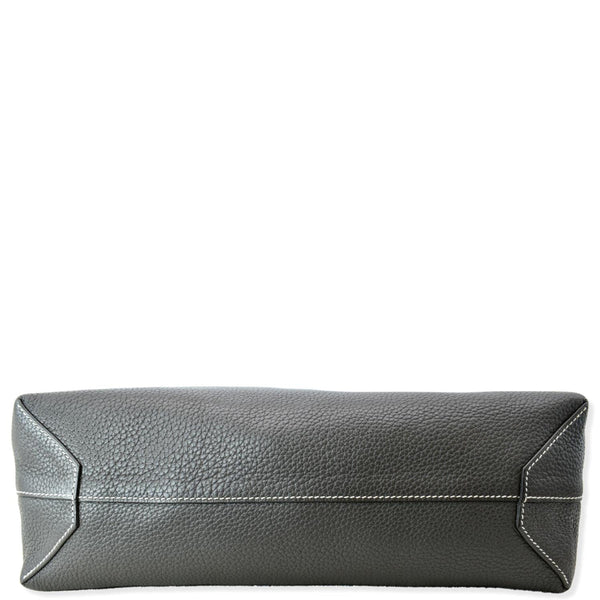 HERMES Double Sens 45cm Reversible Taurillon Clemence Tot Bag Black/Blue