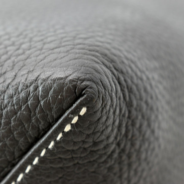 HERMES Double Sens 45cm Reversible Taurillon Clemence Tot Bag Black/Blue