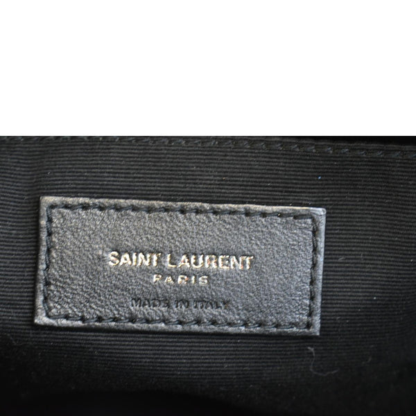 YVES SAINT LAURENT Lou Chevron Leather Camera Crossbody Bag Black