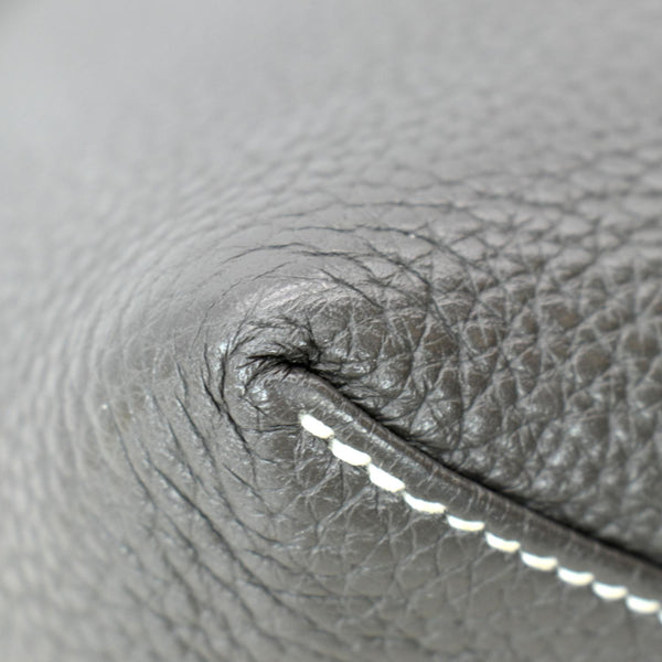 HERMES Double Sens 45cm Reversible Taurillon Clemence Tot Bag Black/Blue