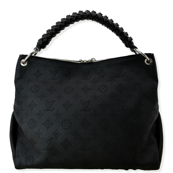 LOUIS VUITTON Beaubourg Mahina Leather Hobo Shoulder Bag Black