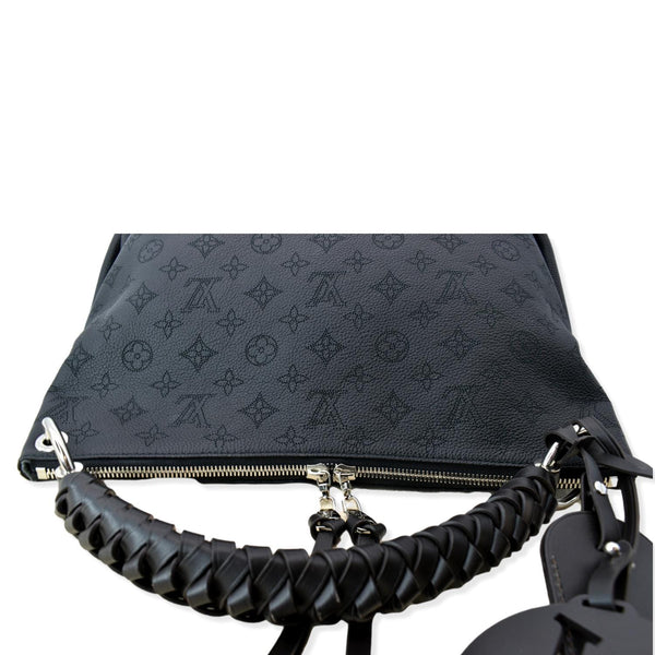 LOUIS VUITTON Beaubourg Mahina Leather Hobo Shoulder Bag Black