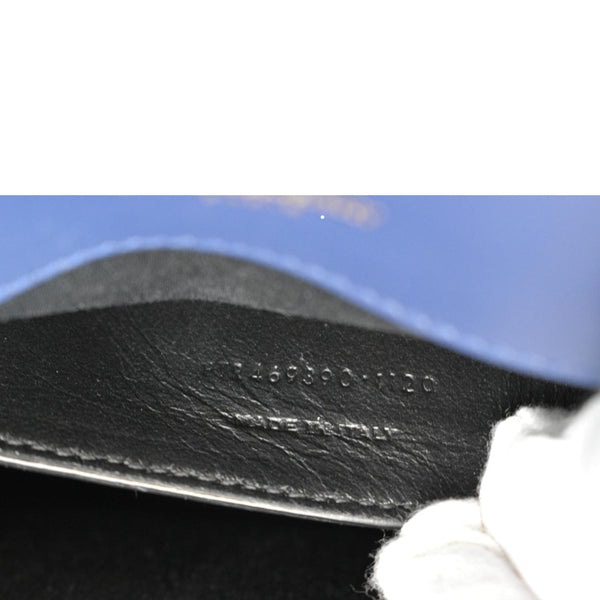 YVES SAINT LAURENT Kate Floral Print Canvas Shoulder Bag Blue