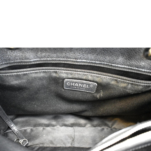 CHANEL Grand Shopping GST Caviar Leather Tote Bag Black