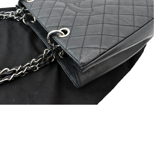 CHANEL Grand Shopping GST Caviar Leather Tote Bag Black