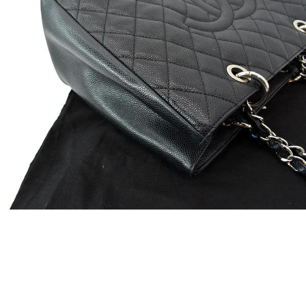 CHANEL Grand Shopping GST Caviar Leather Tote Bag Black