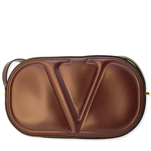 VALENTINO Garavani Vlogo Walk Leather Crossbody Bag Red