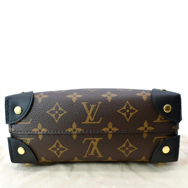 LOUIS VUITTON Petite Malle Souple Monogram Canvas Shoulder Bag Black
