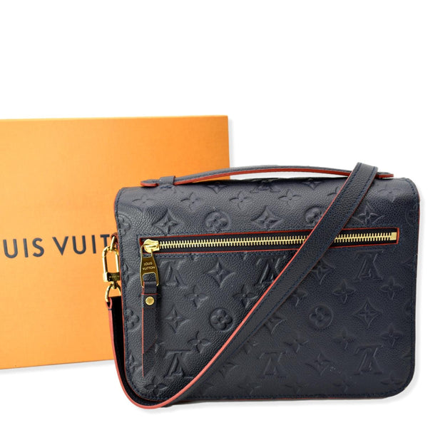 LOUIS VUITTON Metis Pochette Empreinte Leather Crossbody Bag Blue