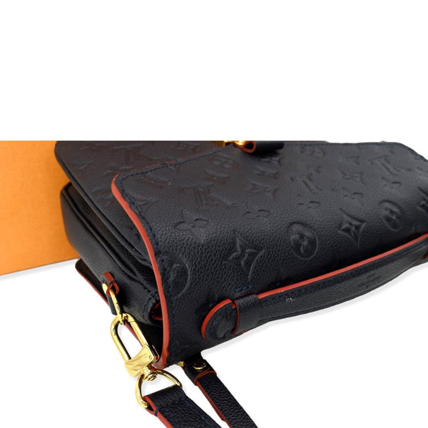 LOUIS VUITTON Metis Pochette Empreinte Leather Crossbody Bag Blue