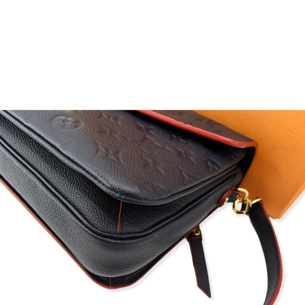 LOUIS VUITTON Metis Pochette Empreinte Leather Crossbody Bag Blue