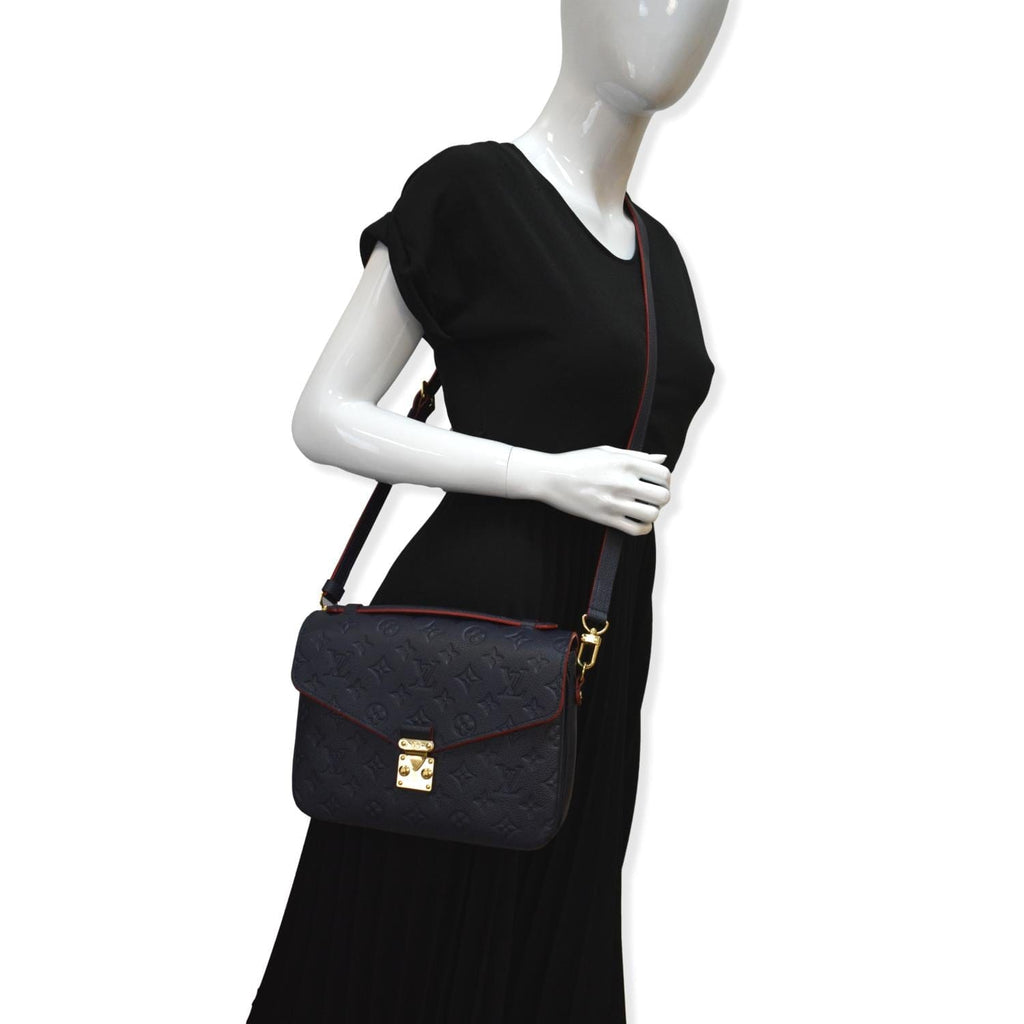 Louis Vuitton, Bags, Louis Vuitton Pochette Metis Empreinte Red Cerise  Leather Bag Ar228