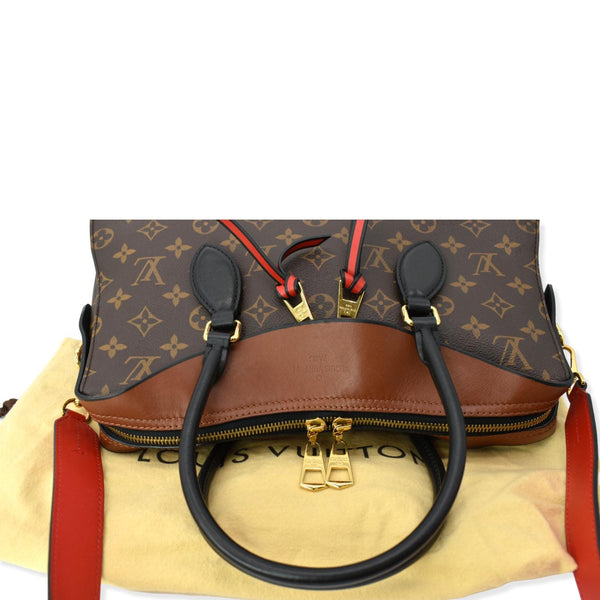 LOUIS VUITTON Tuileries Monogram Canvas Shoulder Bag Caramel