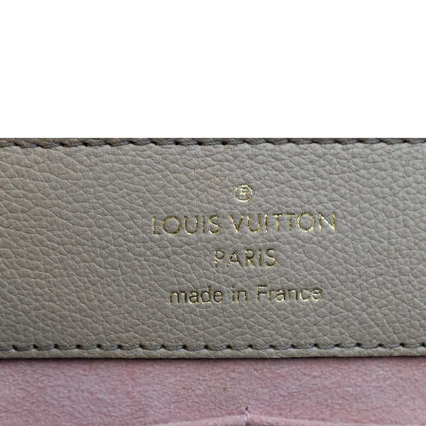 LOUIS VUITTON Lockme Ever MM Grained Calfskin Leather Shoulder Bag Beige