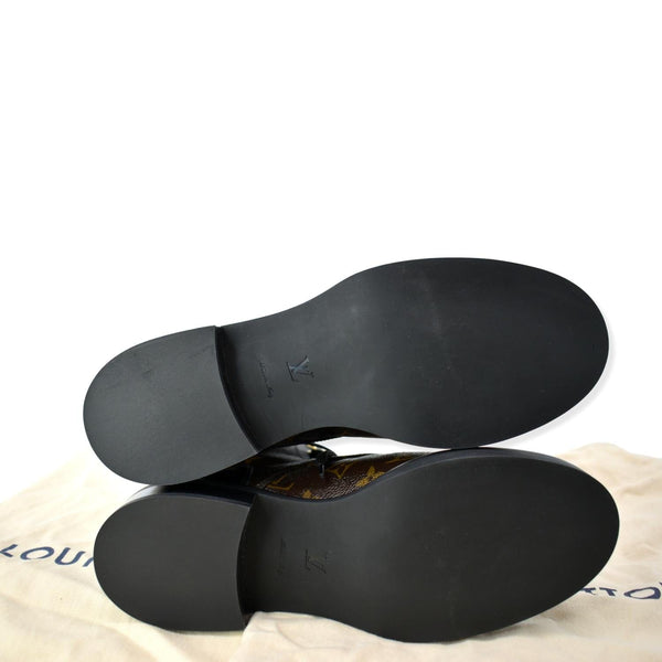 LOUIS VUITTON Wonderland Flat Ranger Patent Monogram Canvas Boot