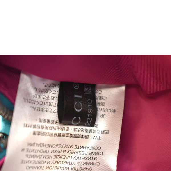 Gucci Kid's Glitter Butterfly Leather Shoulder Bag Metallic Blue 648809